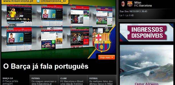 Após sucesso de Neymar, Barcelona lança site em Português