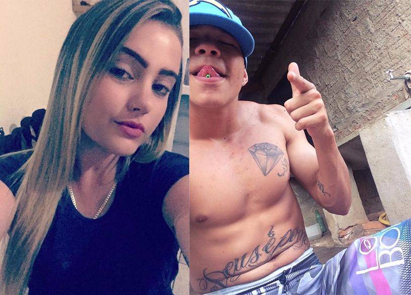 Casal de jovens foi morto em uma praça de Piracanjuba| Foto: Montagem