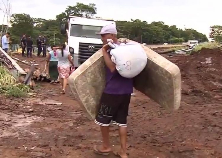 Ocupação no Parque Atheneu foi desfeita em operação da Guarda Civil Metropolitana | Foto: Reprodução
