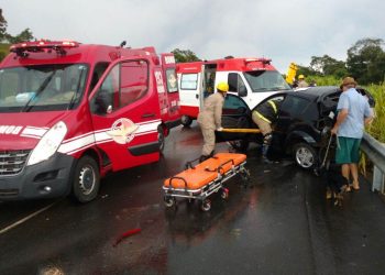 Acidente na GO-070 deixa três vítimas, uma delas fatal | Foto: Divulgação/Corpo de Bombeiros