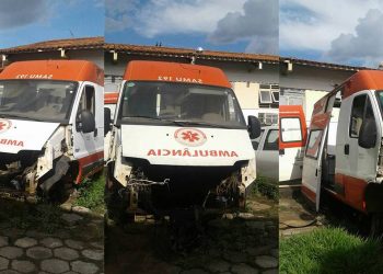Ambulâncias do Samu de Aparecida de Goiânia paradas. Secretaria de Saúde nega sucateamento ou precariedade nos atendimentos | Foto: Reprodução/Facebook