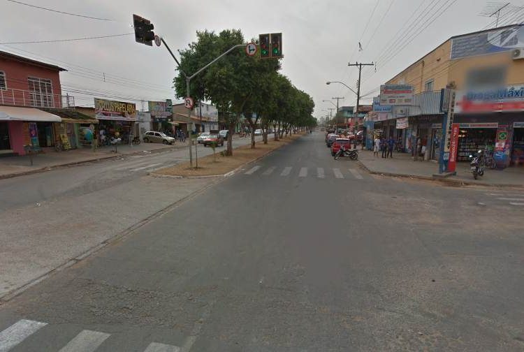 Jhuly Khethelen, de apenas 15 anos, foi arrastada por 800 m na Av. W-5, em Aparecida de Goiânia | Foto: Reprodução/Google Maps
