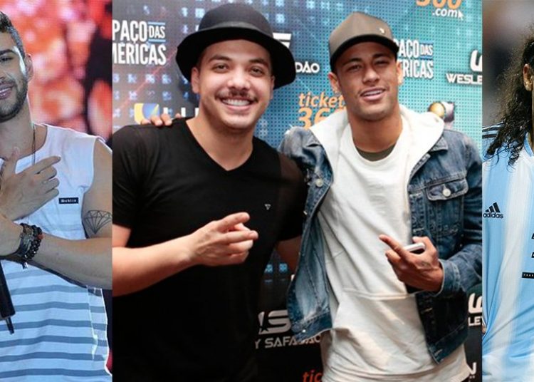 Gusttavo Lima, Wesley Safadão, Neymar e Sorín estão na lista dos convidados para a partida | Foto: Reprodução