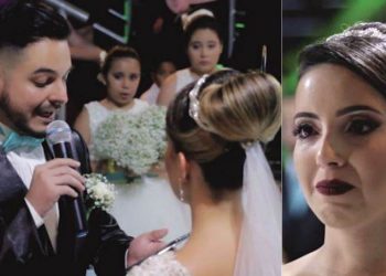 Noivo surpreendeu a todos durante leitura dos votos | Foto: Reprodução