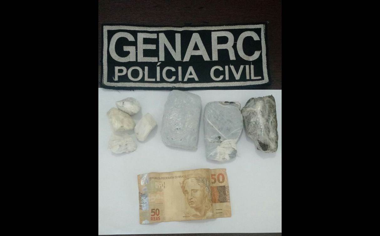 Droga foi encontrada dentro da vagina da mulher | Foto: Divulgação/ Genarc