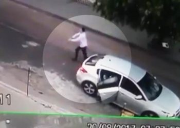 Criminosos chegam em Cruze, avaliado em R$ 90 mil, para roubar Fiat Palio | Foto: Câmeras de Vigilância