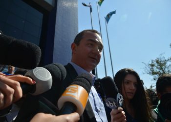 Joesley Batista presta depoimento na Polícia Federal em SP | Foto: Rovena Rosa/Agência Brasil)
