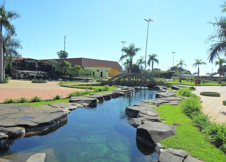 Praça central de São Simão-GO