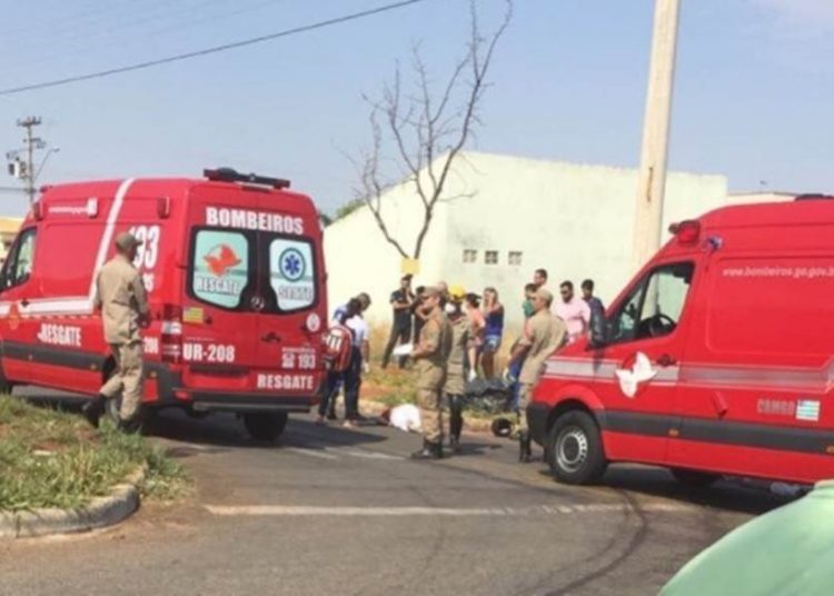 Acidente deixou uma vítima fatal no Setor Moinho dos Ventos, em Goiânia | Foto: Leitor / WhatsApp