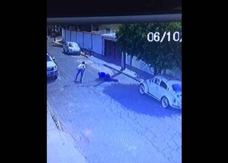 Imagens de câmeras de segurança registraram o momento do crime | Foto: Reprodução