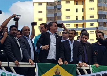 Deputado federal Jair Bolsonaro em Anápolis (GO) | Foto: Leitor/ WhatsApp