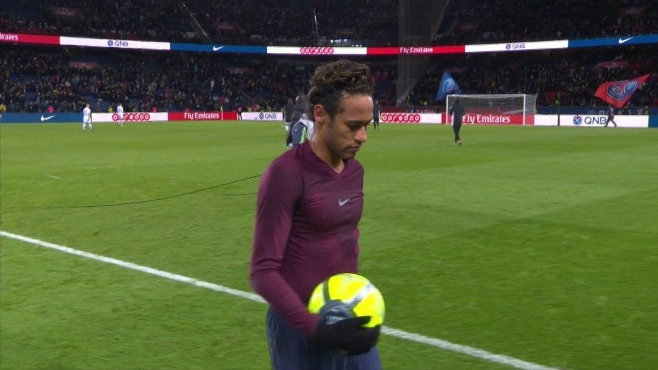 Neymar saiu vaiado na vitória de 8 a 0 do PSG sobre o Dijon | Foto: Reprodução