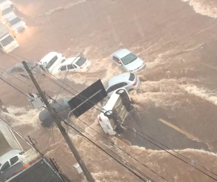 Atenção: Inmet prevê mais chuva forte em Goiânia | Foto: Leitor/ WhatsApp