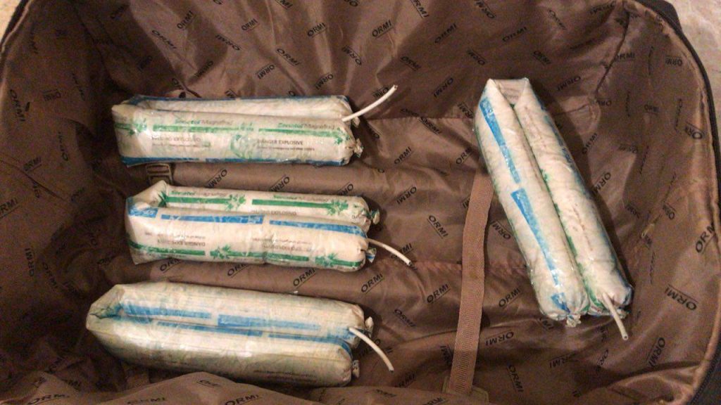 Artefatos explosivos encontrados sob posse da quadrilha de Alagoas | Foto: divulgação