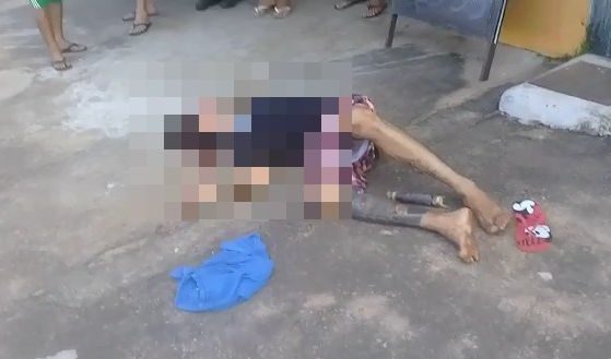 Assaltante baleado por vítima que reagiu no Jardim das Cascatas, em Aparecida | Foto: Leitor / Folha Z