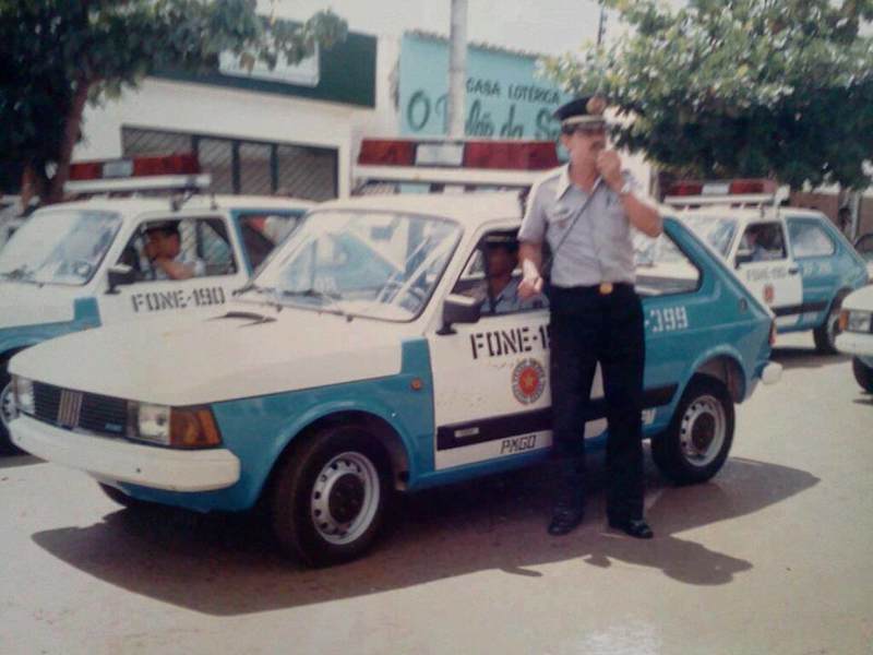 Viaturas antigas da PMGO: Fiat 147 | Foto: Reprodução