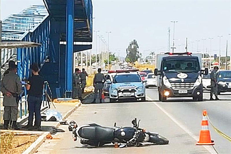 Motociclista trafegava no sentido Aragoiânia-Goiânia da GO-040, por volta das 8h, quando se acidentou | Foto: Reprodução
