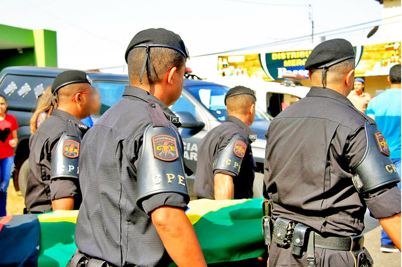Já completou 1 mês sem respostas o homicídio do soldao Walisson. Na foto, seu cortejo fúnebre no dia 24 de setembro | Foto: Divulgação / PMGO
