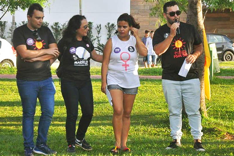 Com 'oposição propositiva', PSOL lança pré-candidato à Prefeitura de Aparecida. Na imagem, ato em Memória da vereadora carioca Marielle Franco | Foto: Divulgação
