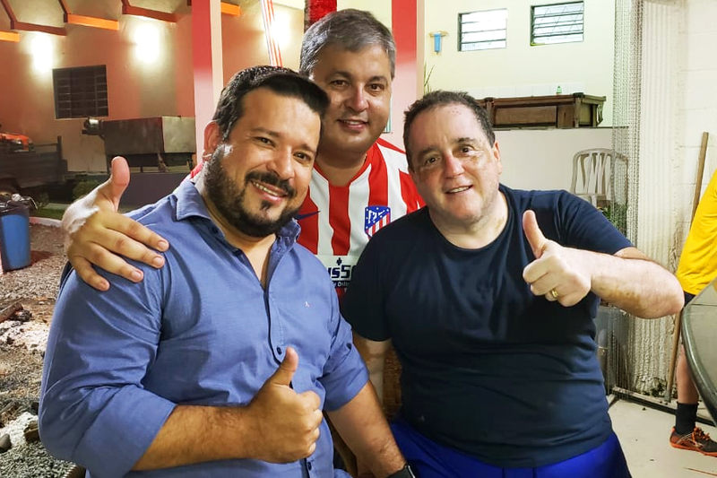Procurador geral de Aparecida de Goiânia, Fábio Camargo; Sizenando Ferro; e o empresário Edminho Pinheiro | Foto: Folha Z