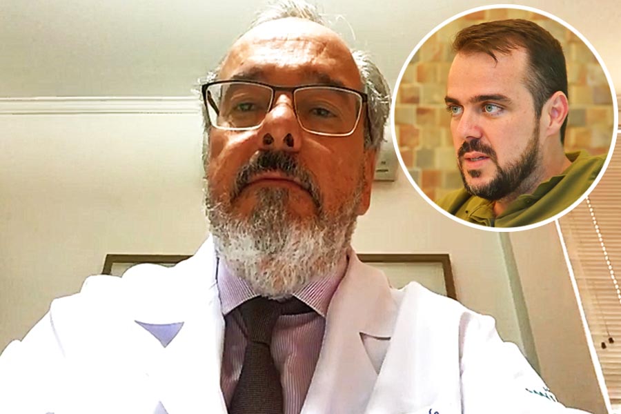Neurocirurgião Francisco Azevedo explicou por que estendeu a licença médica do prefeito Gustavo Mendanha por causa de medicamentos anticoagulantes | Foto: Montagem / FZ