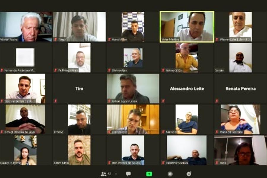 Em reunião online, PSD debate estratégia para Aparecida de Goiânia | Foto: Reprodução