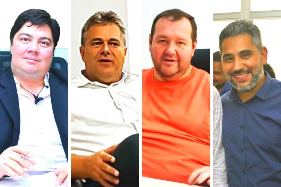 André Rosa, Fábio Passaglia, Tatá Teixeira e Jhonathan Medeiros | Foto: Montagem/FZ