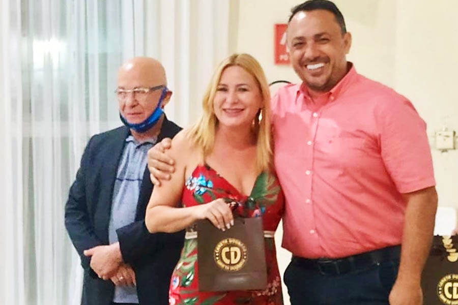 Professor Alcides, Valéria Pettersen e André Fortaleza