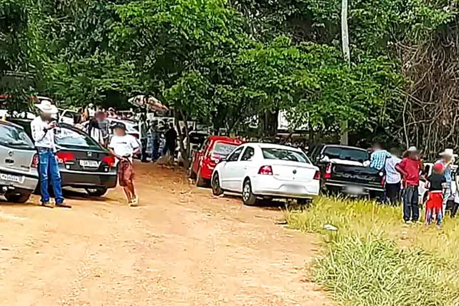Jovem é morto a tiros durante festa em chácara de vereador de Aparecida | Foto: Leitor/FZ