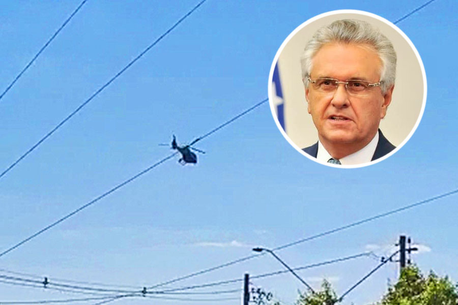 Governador cumpre agenda de helicóptero em Aparecida
