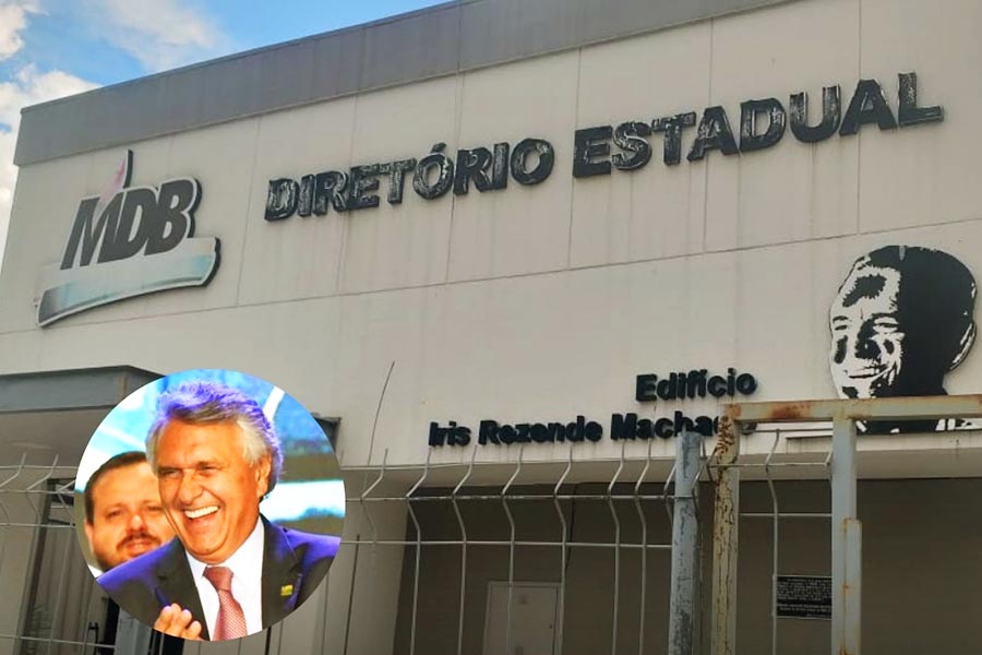 Caiado se reúne com a cúpula do MDB no diretório estadual