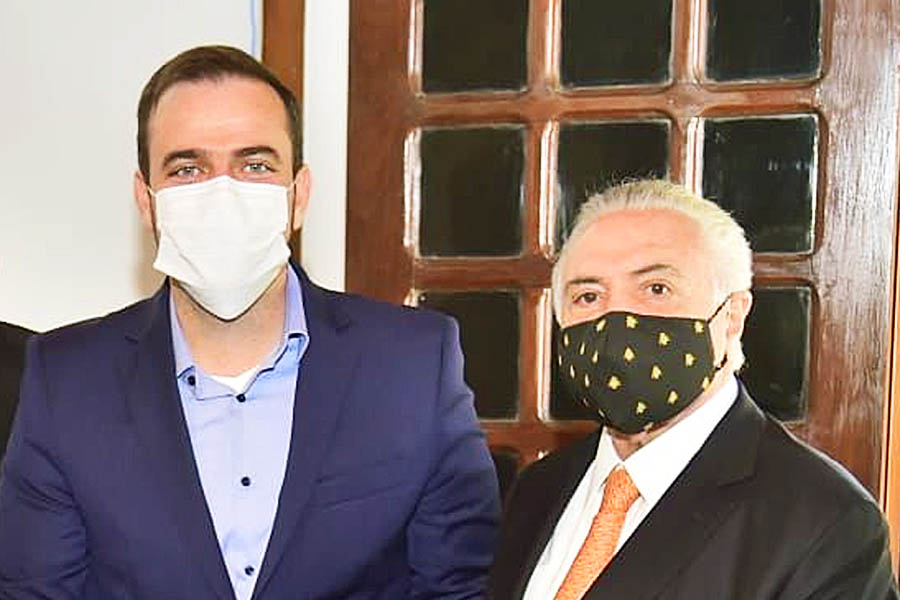 Gustavo Mendanha e Michel Temer | Foto: Reprodução