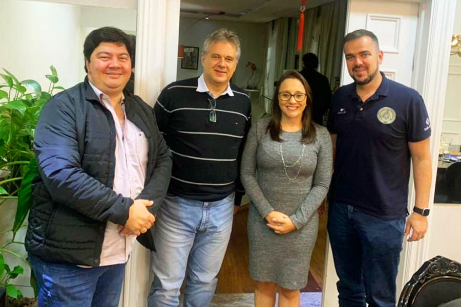 André Rosa, Fábio Passaglia, Renata Abreu e Gustavo Mendanha | Foto: Reprodução
