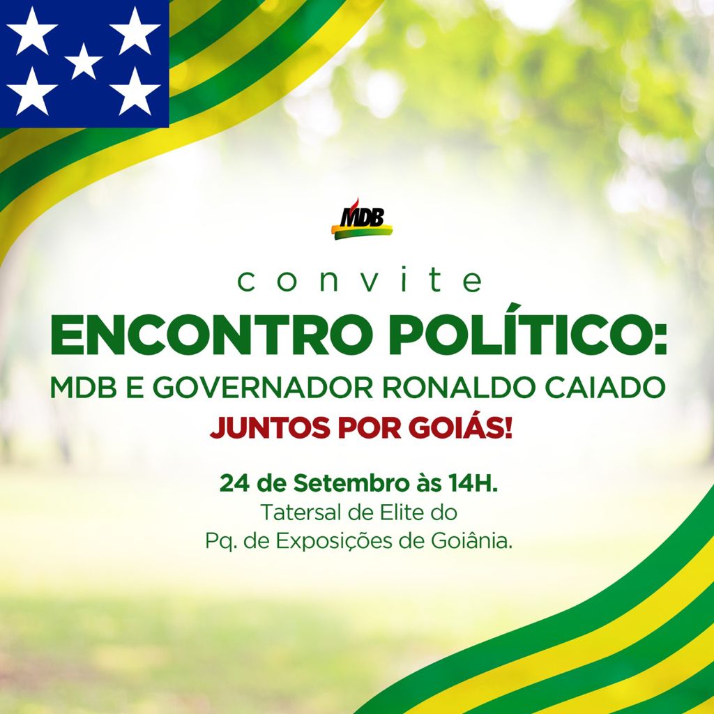 Marcado evento para oficializar aliança do MDB com o DEM em Goiás | Foto: Divulgação