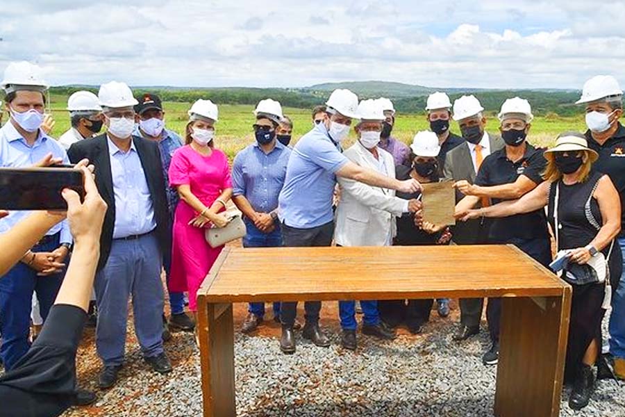 Lançamento da pedra fundamental do Aeroporto Antares | Foto: Reprodução / Instagram