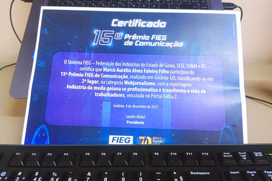Folha Z fica em 2º no Prêmio FIEG de Comunicação | Foto: Reprodução