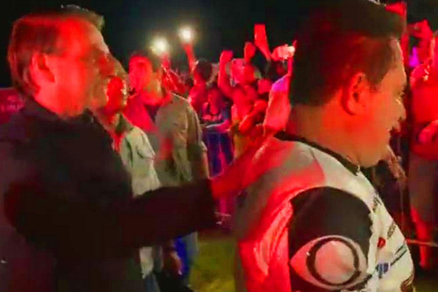 Presidente falou com apoiadores em evento beneficente | Foto: Reprodução