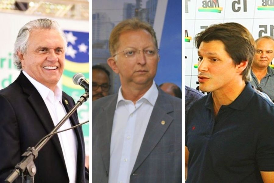 Ronaldo Caiado, João Campos e Daniel Vilela | Foto: Montagem / FZ