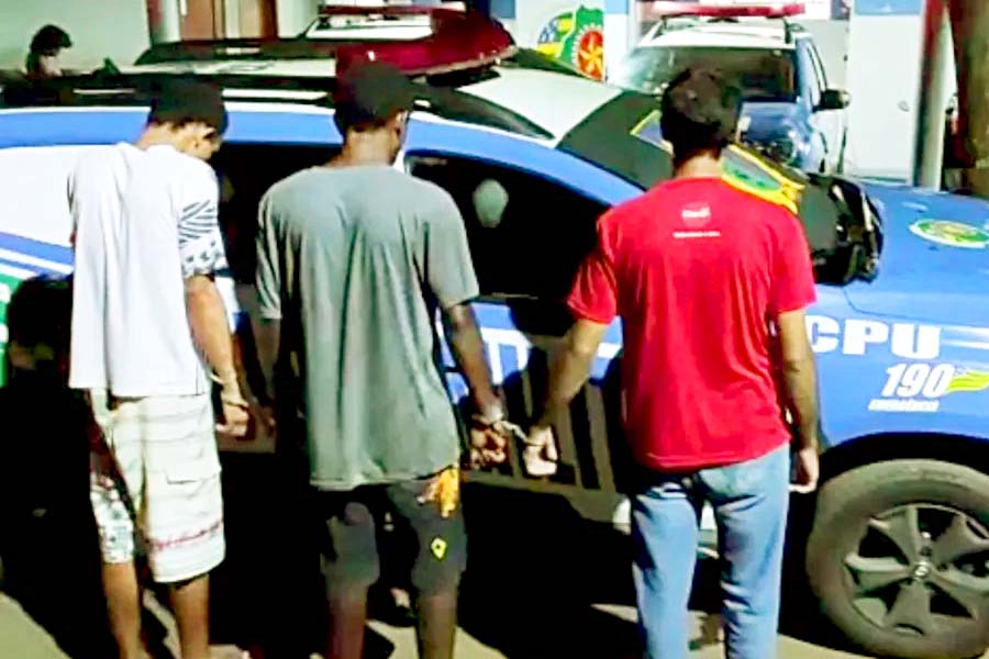 Presos suspeitos de estupro de vulnerável em Goianira (GO) | Foto: Divulgação / PMGO