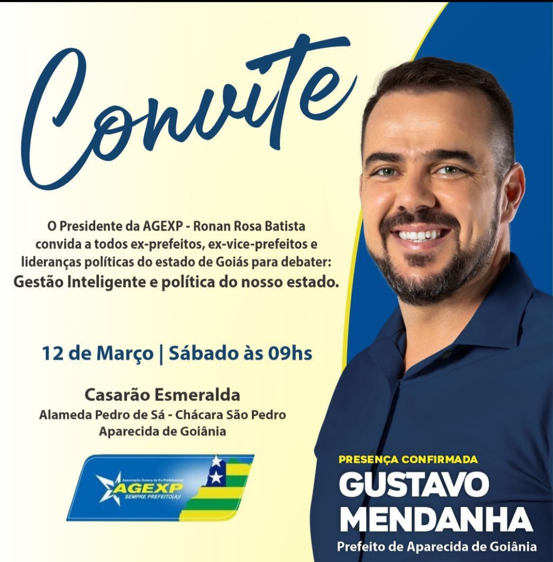 Panfleto convida para evento da Agexp em Aparecida de Goiânia | Foto: Divulgação