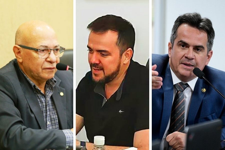 Professor Alcides, Gustavo Mendanha e Ciro Nogueira | Foto: Montagem / FZ