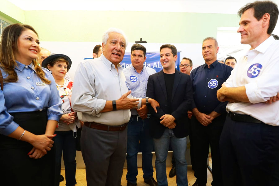 Vilmar Rocha em evento de filiação do PSD, em Goiânia | Foto: Reprodução