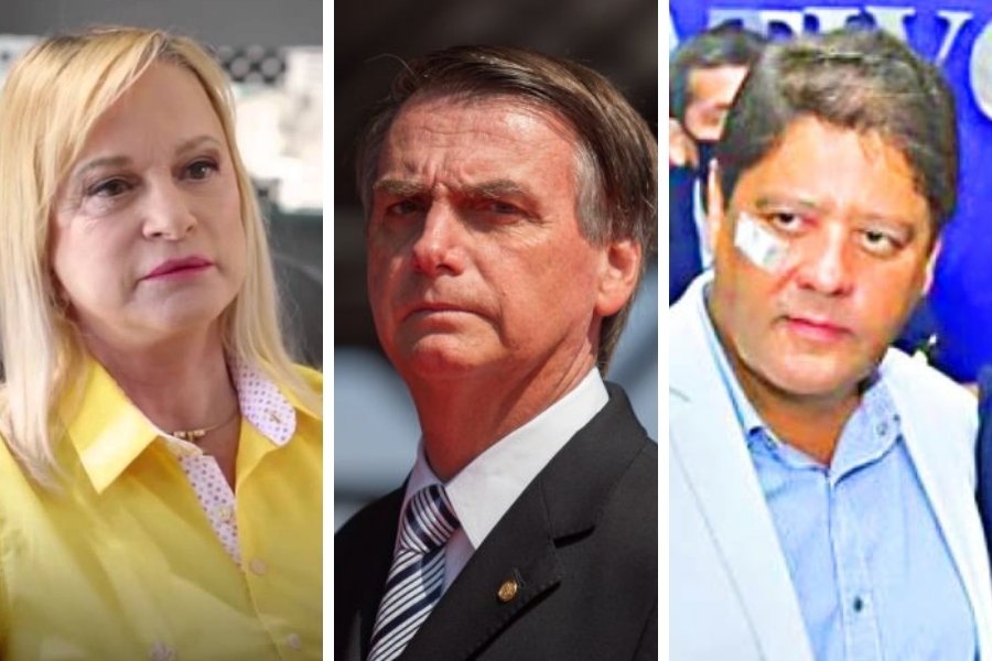 Magda Mofatto, Jair Bolsonaro e Flávio Canedo | Foto: Montagem / FZ