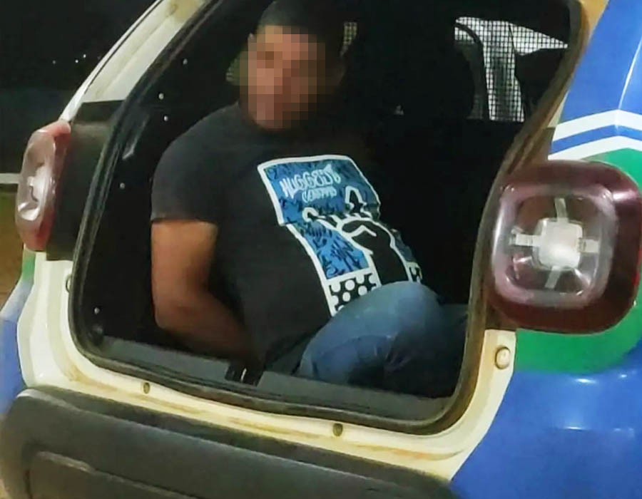 Preso suspeito de matar ex-sogro a facadas no Parque Montreal, em Aparecida de Goiânia | Foto: Reprodução