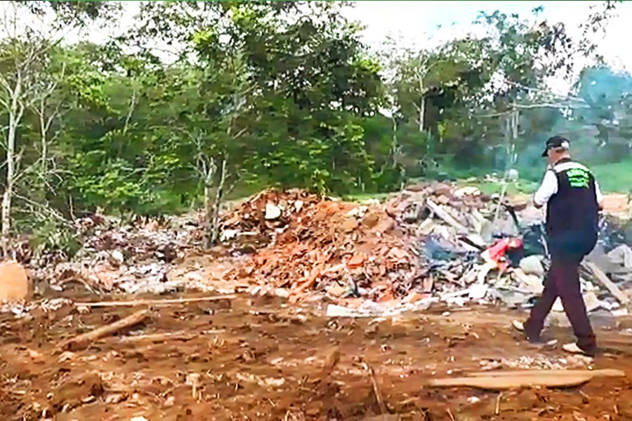 Semma interdita chácara por descarte irregular de entulho em Aparecida | Foto: Divulgação / Secom Aparecida
