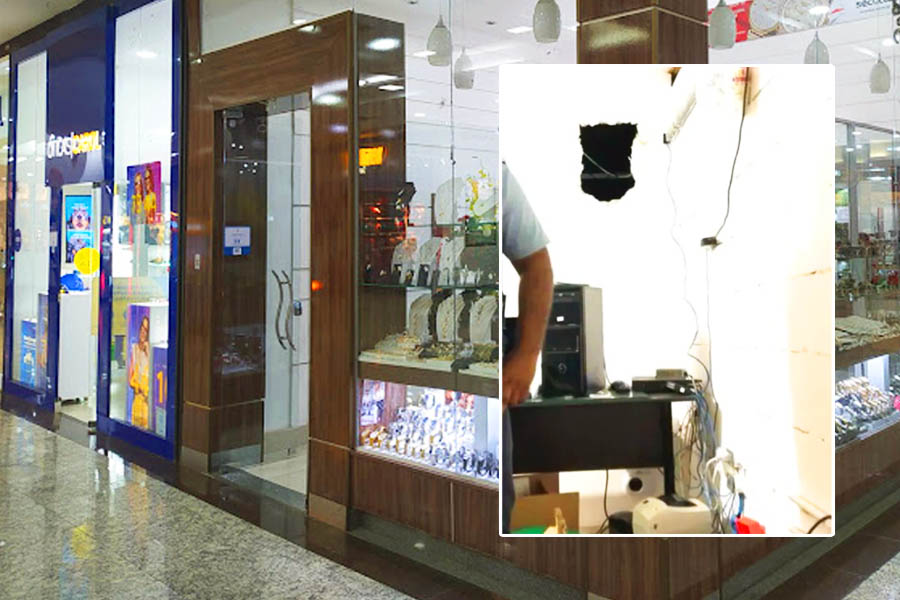 Joalheria em shopping de Goiânia foi alvo de criminosos | Foto: Reprodução