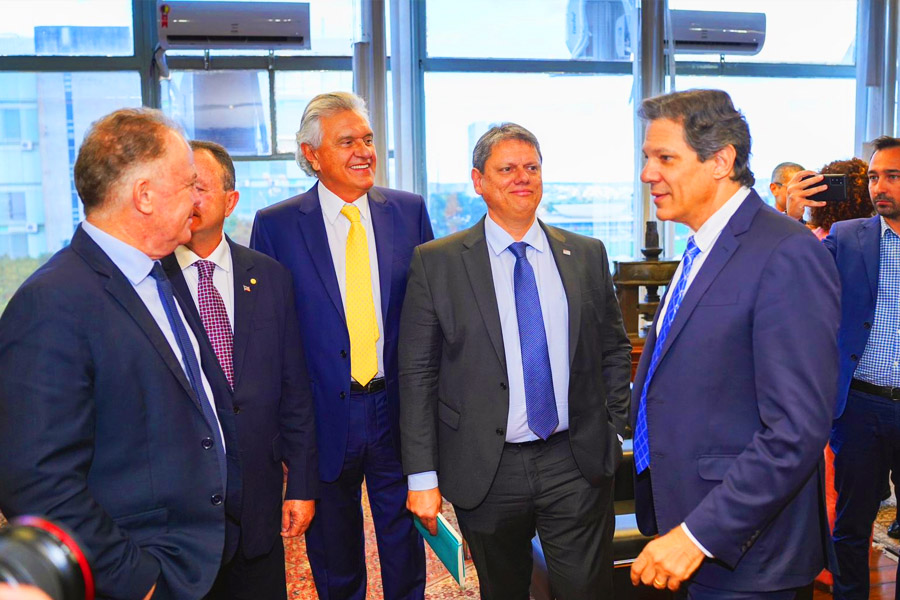 Caiado e governadores discutem com Haddad reposição de perda do ICMS implementada por Bolsonaro