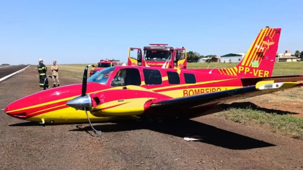 Avião sofre pane no pouso antes de buscar paciente que iria de Rio Verde para Uruaçu