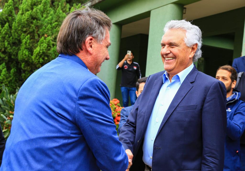 Caiado recebe Bolsonaro no Palácio das Esmeraldas e dá novo passo em reaproximação com o liberal