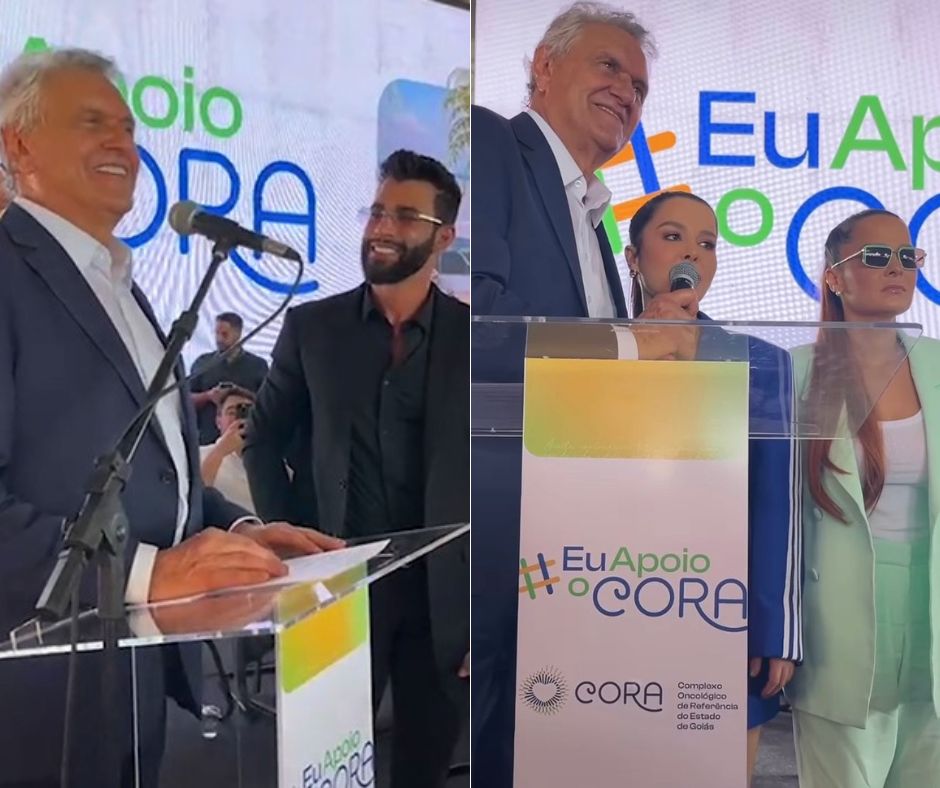 Caiado faz vistoria técnica do Cora ao lado de Gusttavo Lima e Maiara & Maraísa